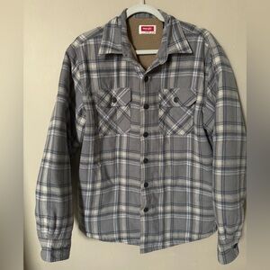 Wrangler| Men’s Sherpa Lined Flannel Shirt Jacket